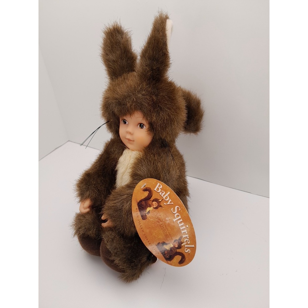 Vintage Anne Geddes Baby Squirrels Plush Doll 1998‎ WITH TAGS 10 inch - Picture 3 of 8